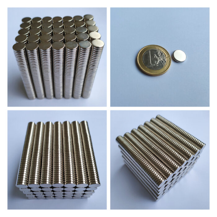 Neodym Scheiben-Magnet 10x2mm NdFeB Permanentmagnet N35 Rund