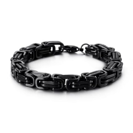 Königsketten-Armband Schwarz 8mm Breite, 16cm/ Länge